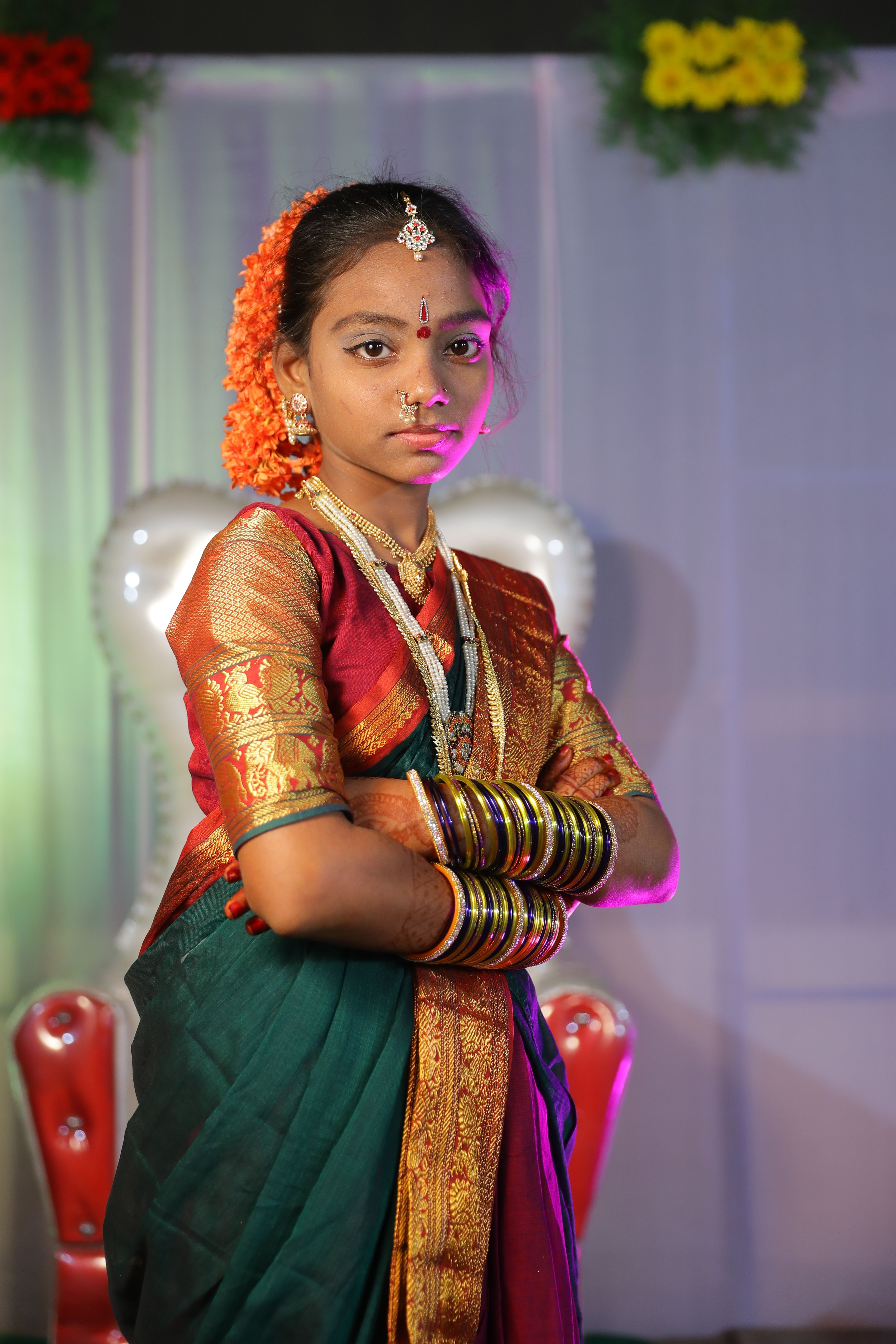 Indian Girl Dressed in Traditional Wear · Free Stock Photo
