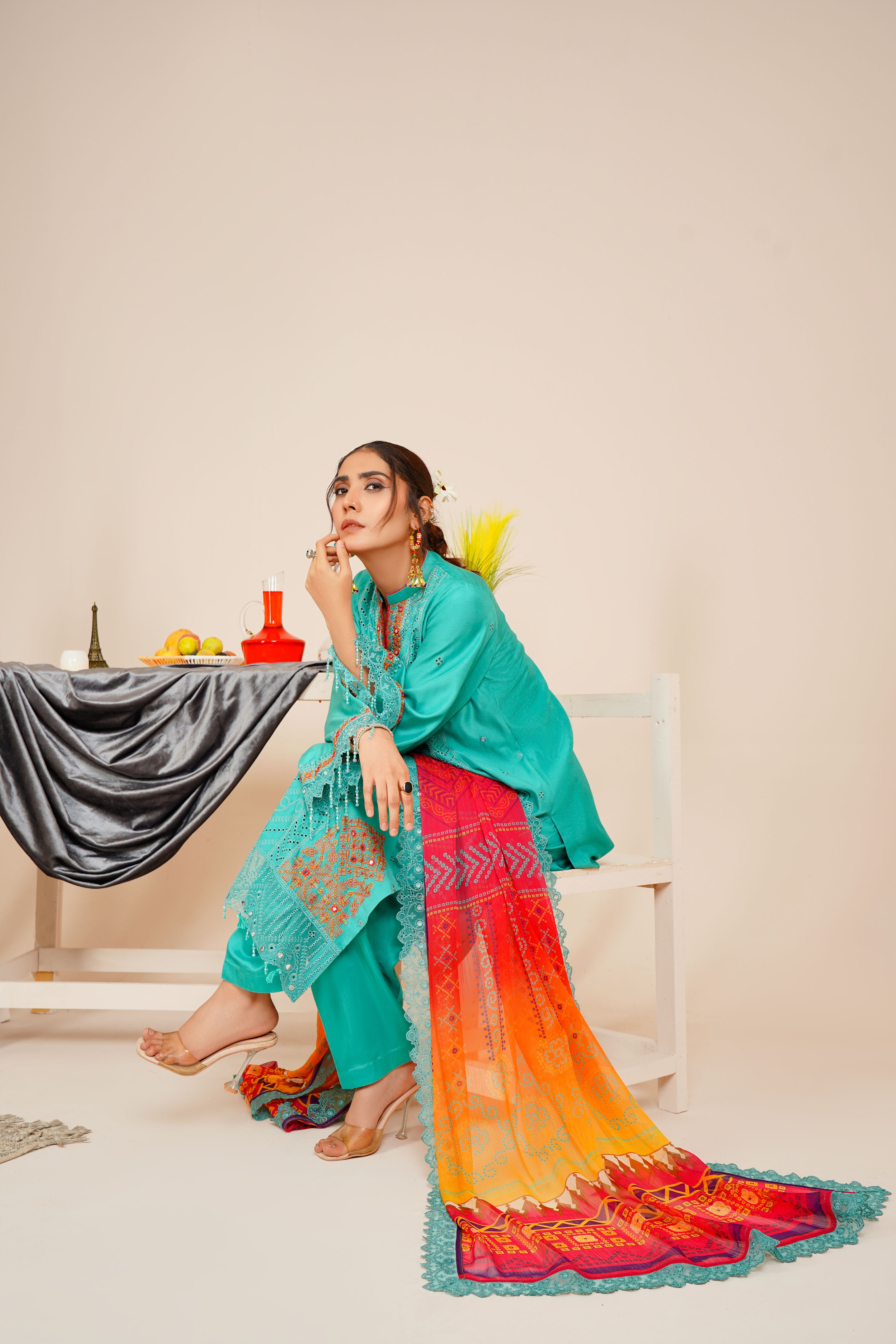 Stunning Young Vibrant Eastern Traditional Dress