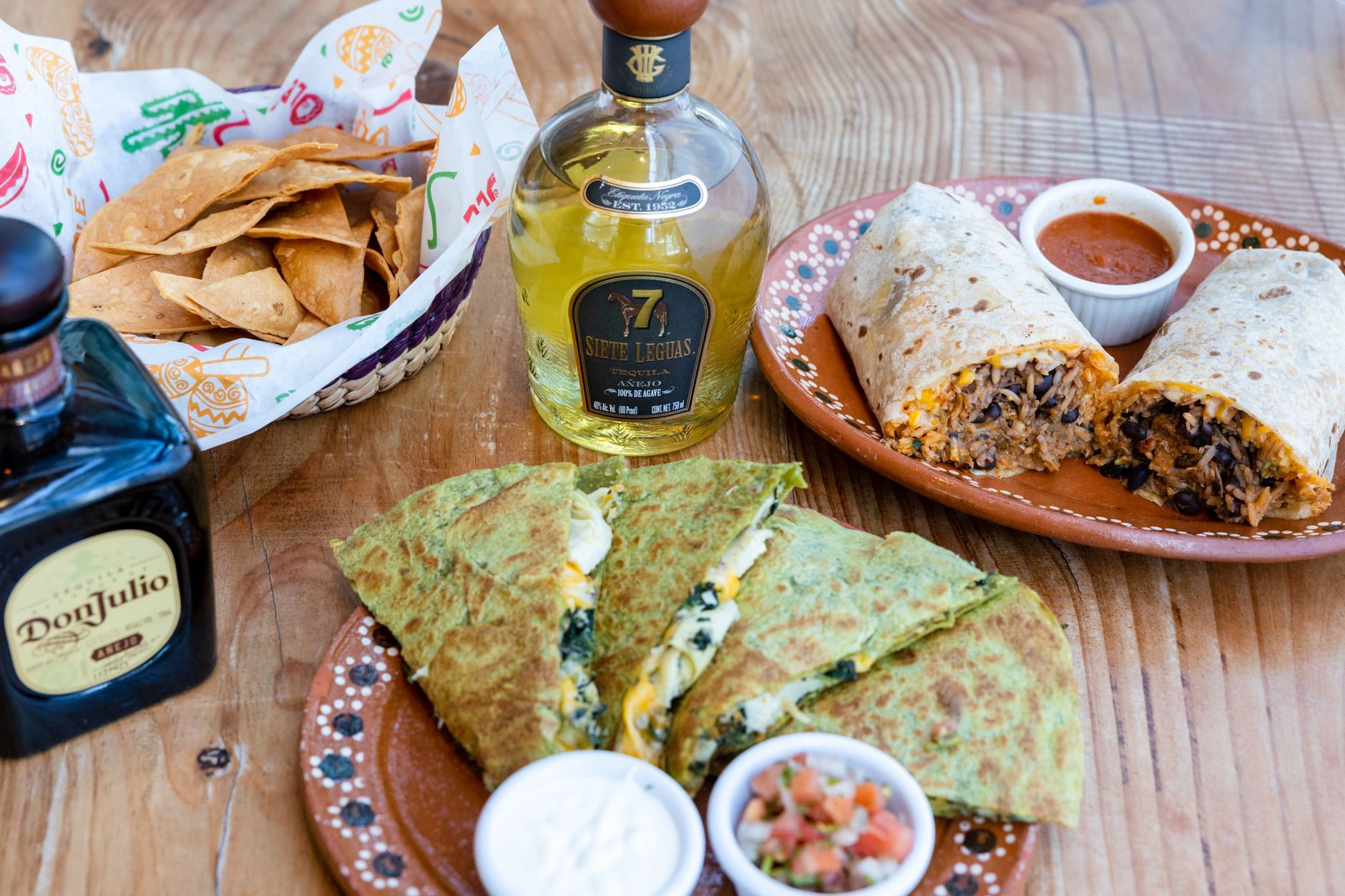 Crispy Cheddar Bean Quesadilla