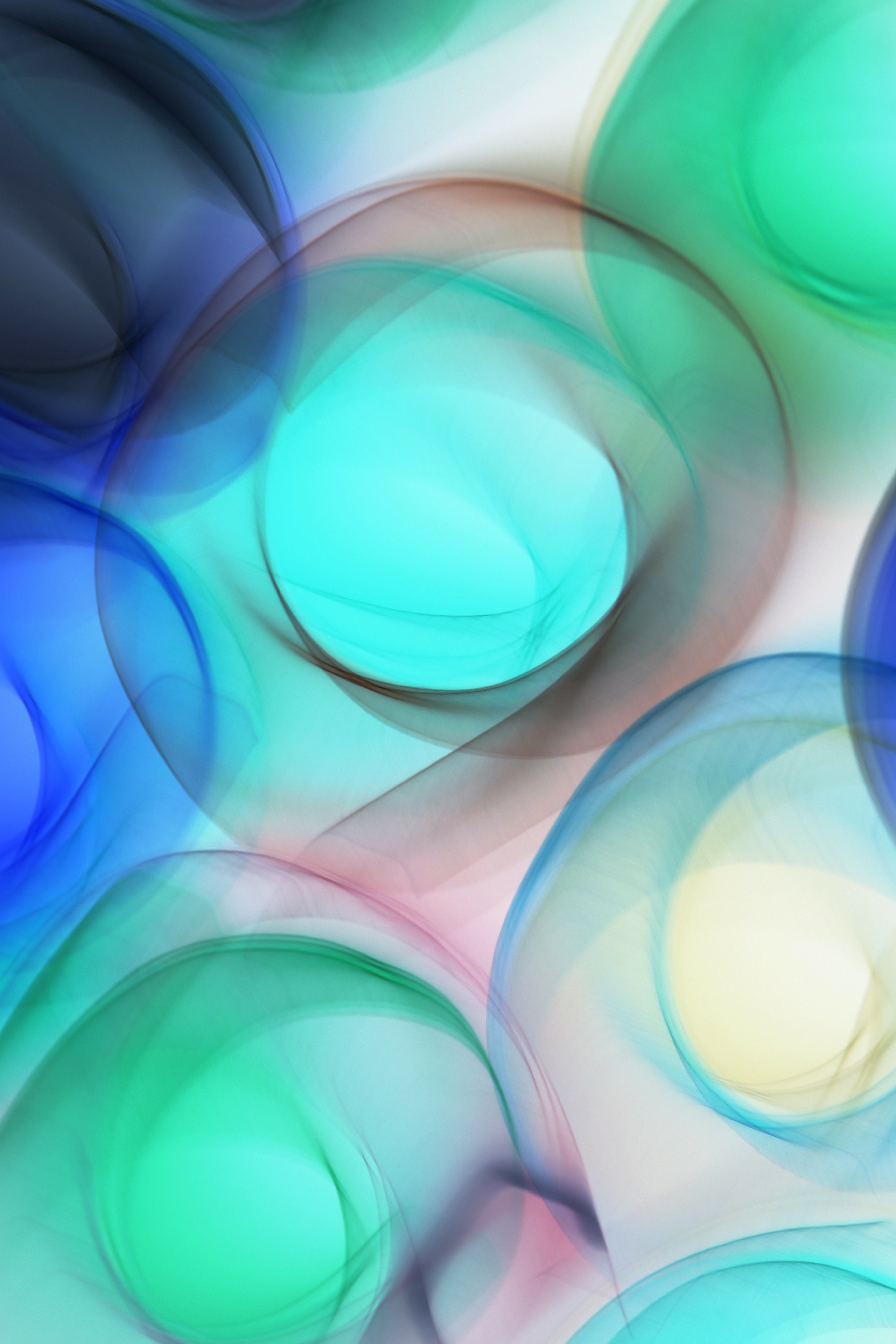 An abstract painting of colorful bubbles · Free Stock Photo