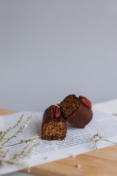 Dark Chocolate Caramel Pecan Nutrition Bars