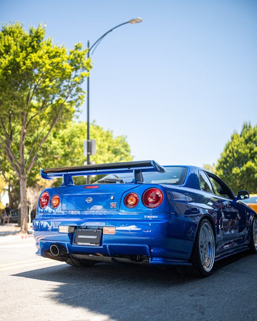 Gt R R34 Azul Blue Nissan GT-R R34 at Tampa Car Show · Free Stock Photo