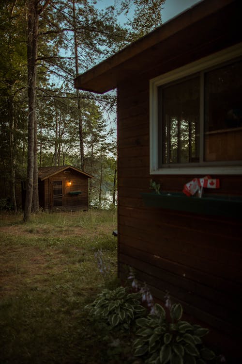 Free Brown Wooden House  Stock Photo