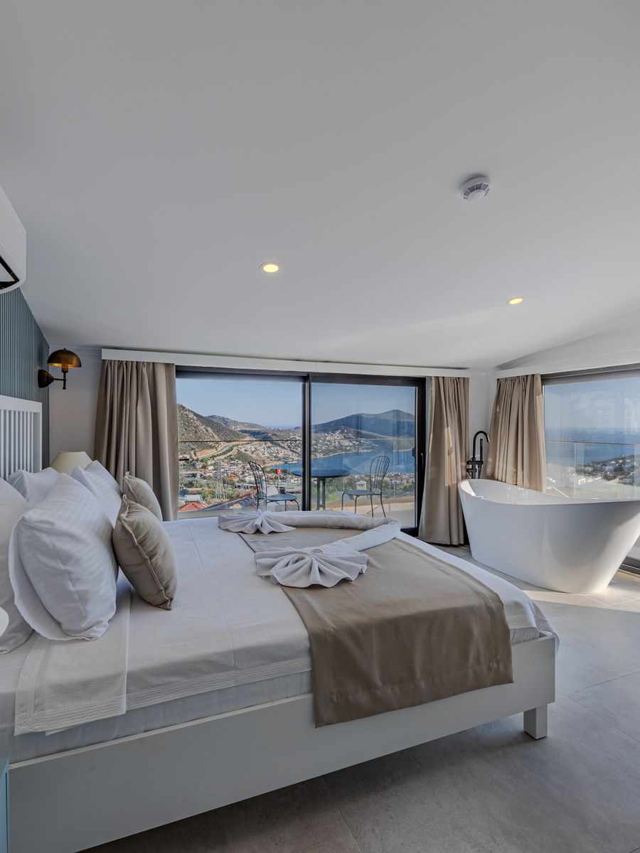 Ocean-facing suite interior