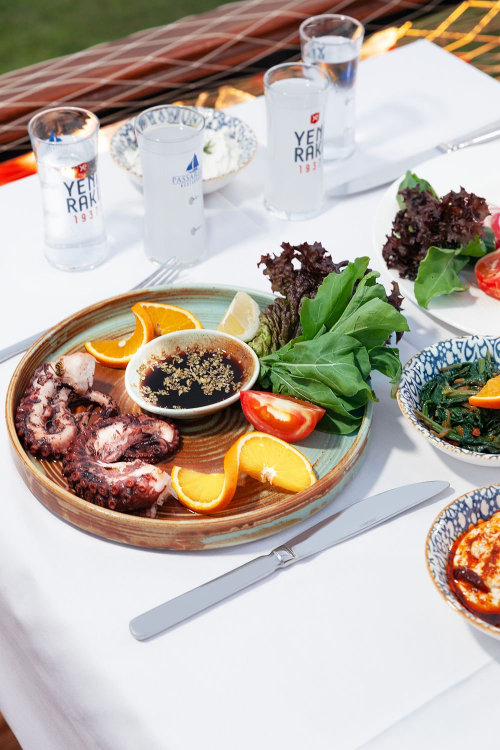 Mediterranean seafood plate