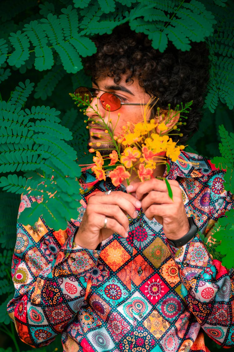 Photo Of A Man Wearing Retro Shirt