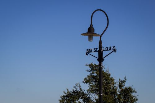 Free Bay St. Louis Mississippi Light Pole Stock Photo