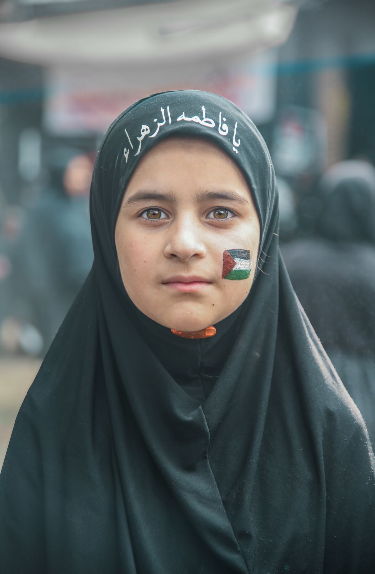 Black and White Portrait of a Young Girl in Hijab · Free Stock Photo