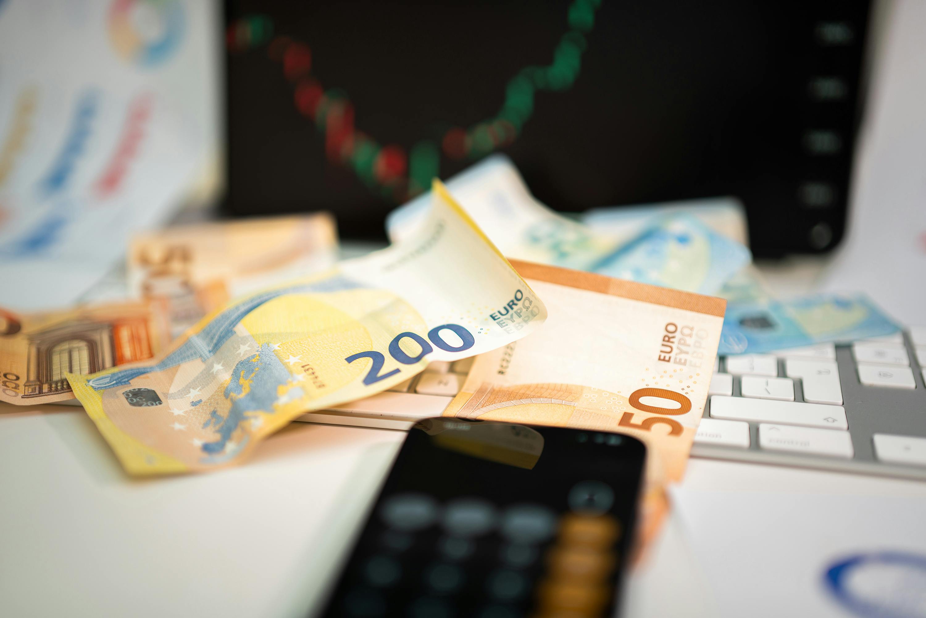 household budget accounts euro currency banknote financial results