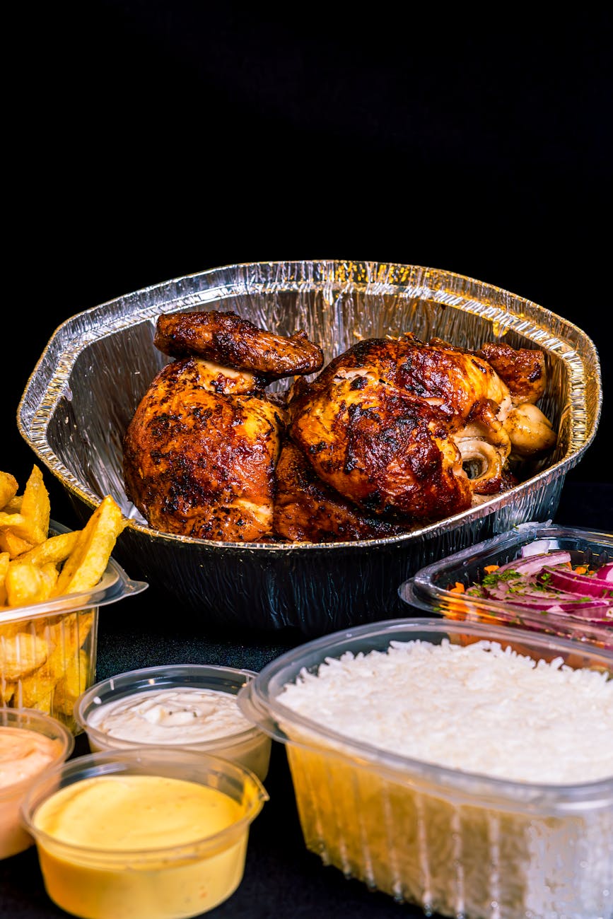 Houtskool-gegrild vlees