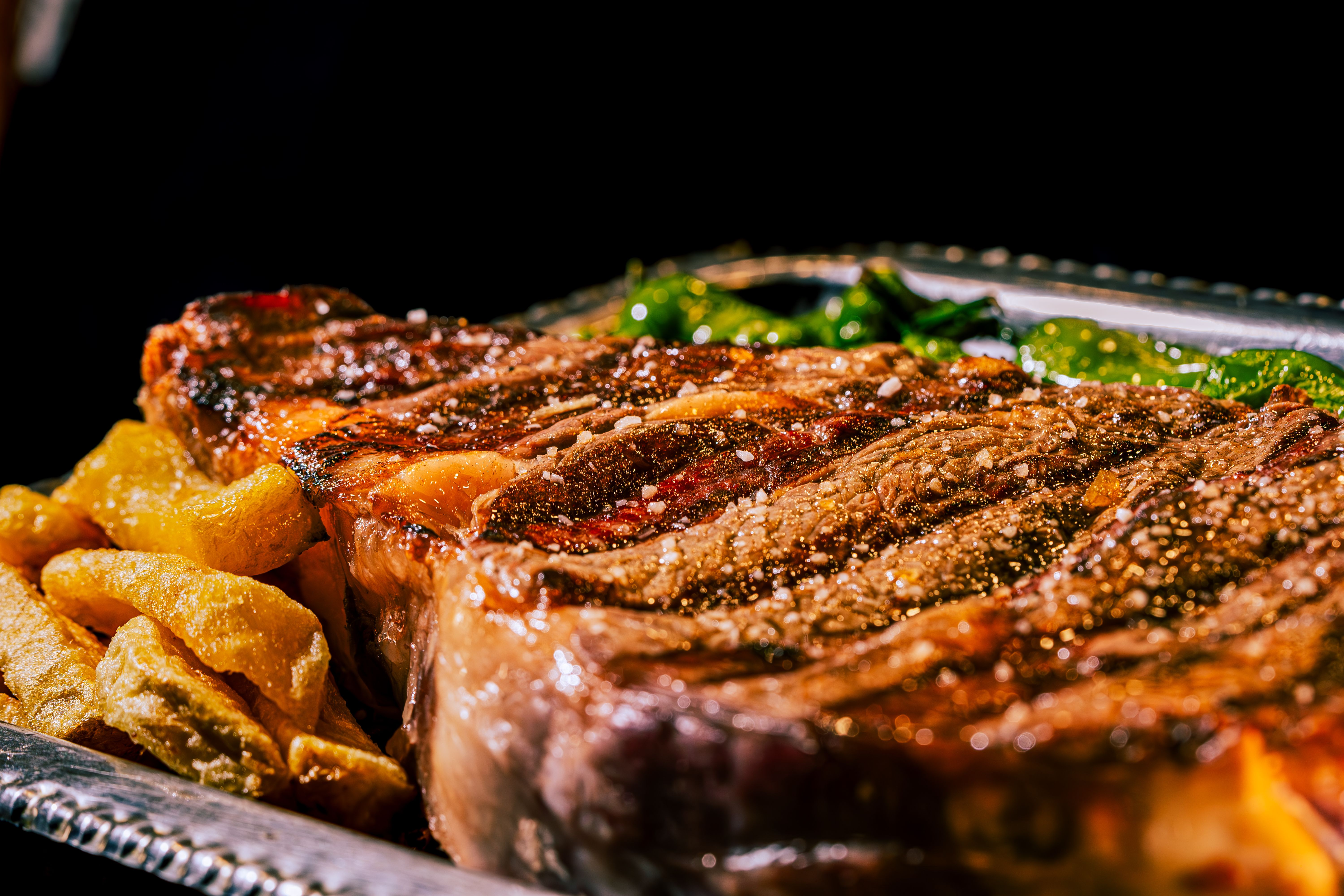 Ribeye Steak with Herb Butter & Spinach