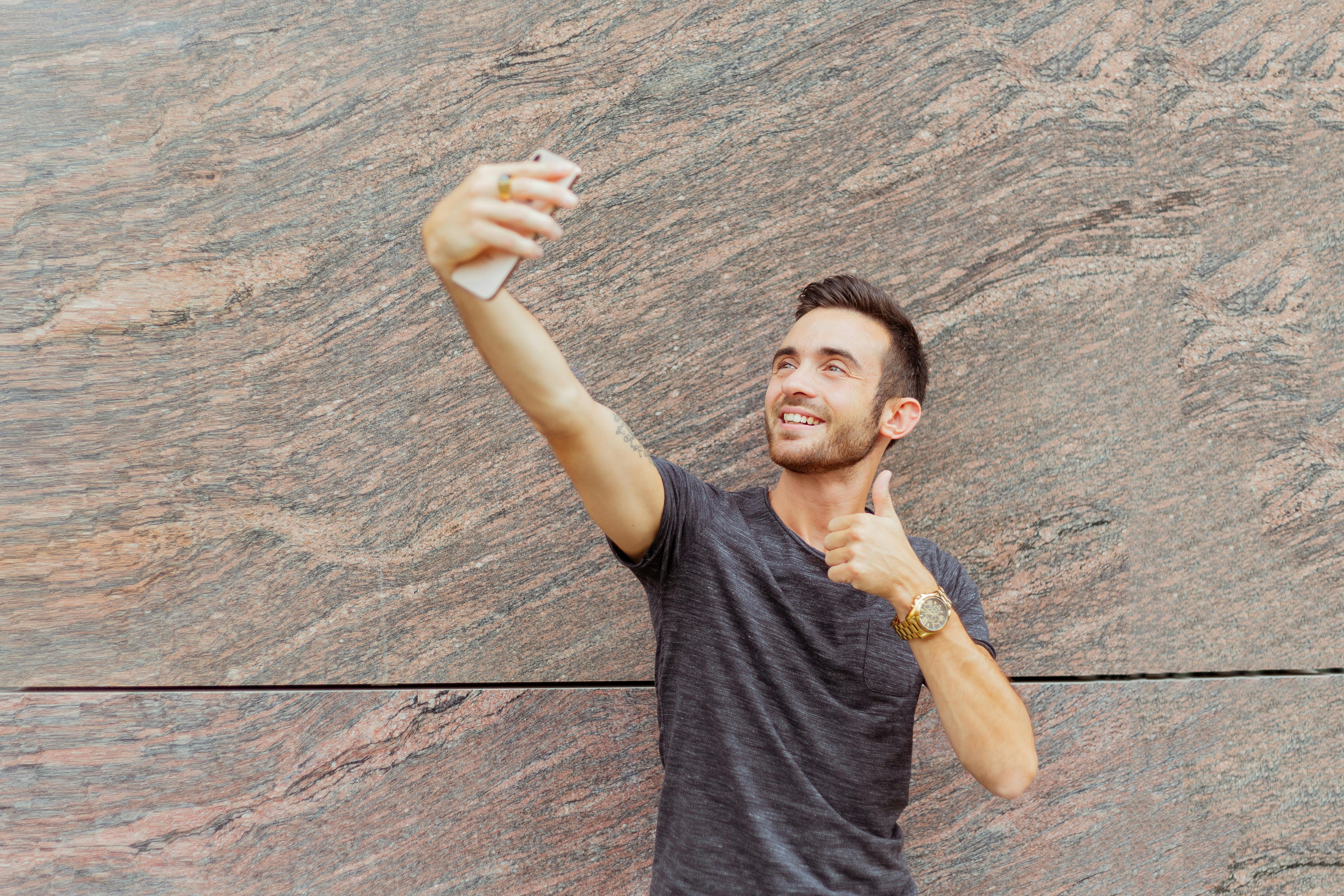 Photo of Man  Taking Selfie   Free Stock Photo