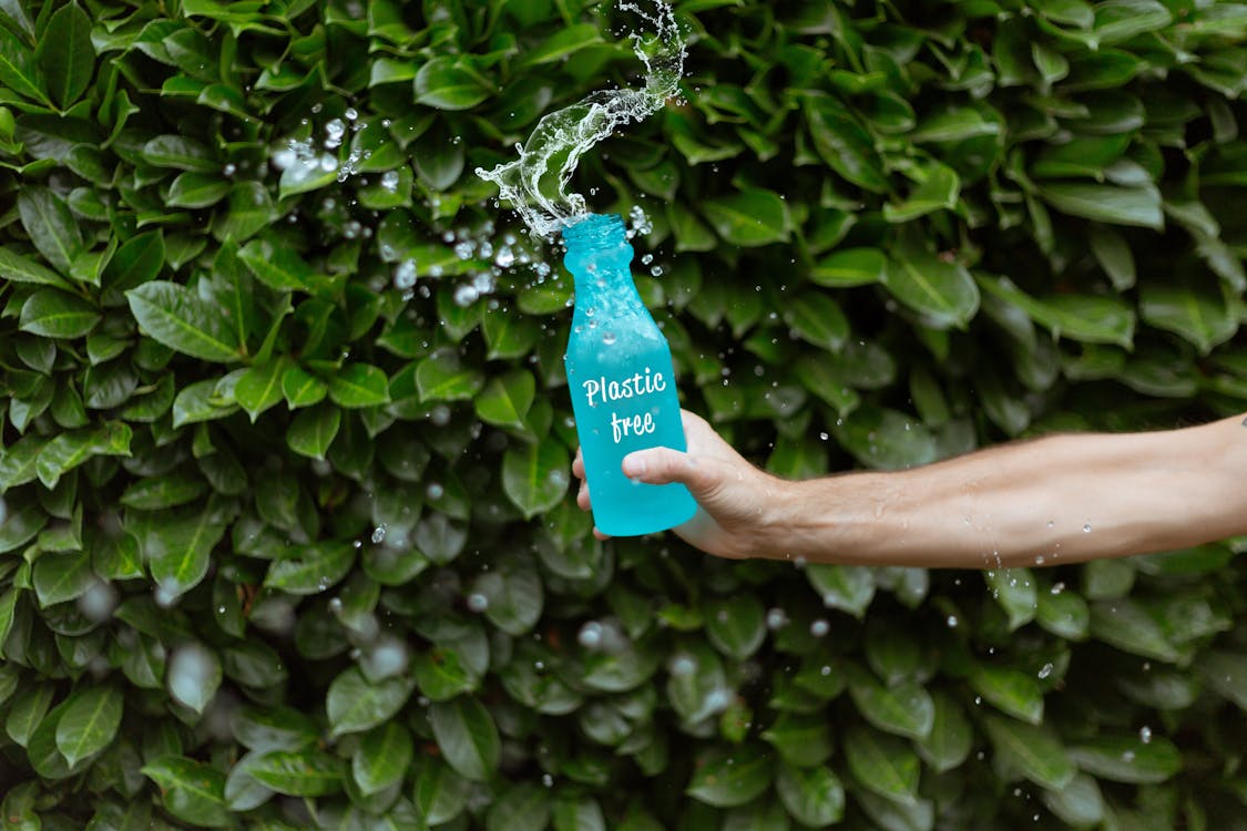 Blue Labeled Plastic Bottle