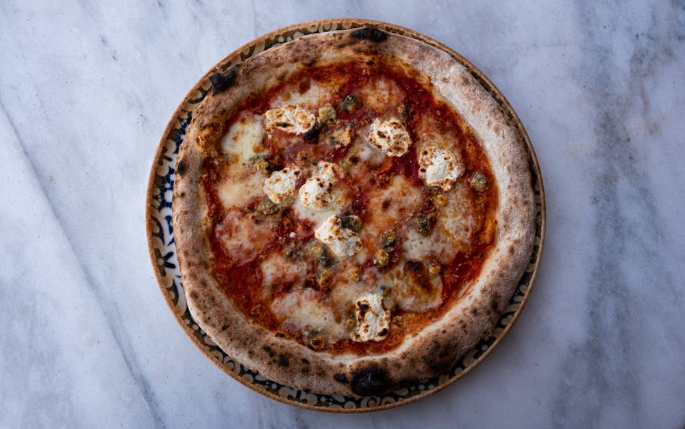 Caprese Pizza with Mozzarella Balls