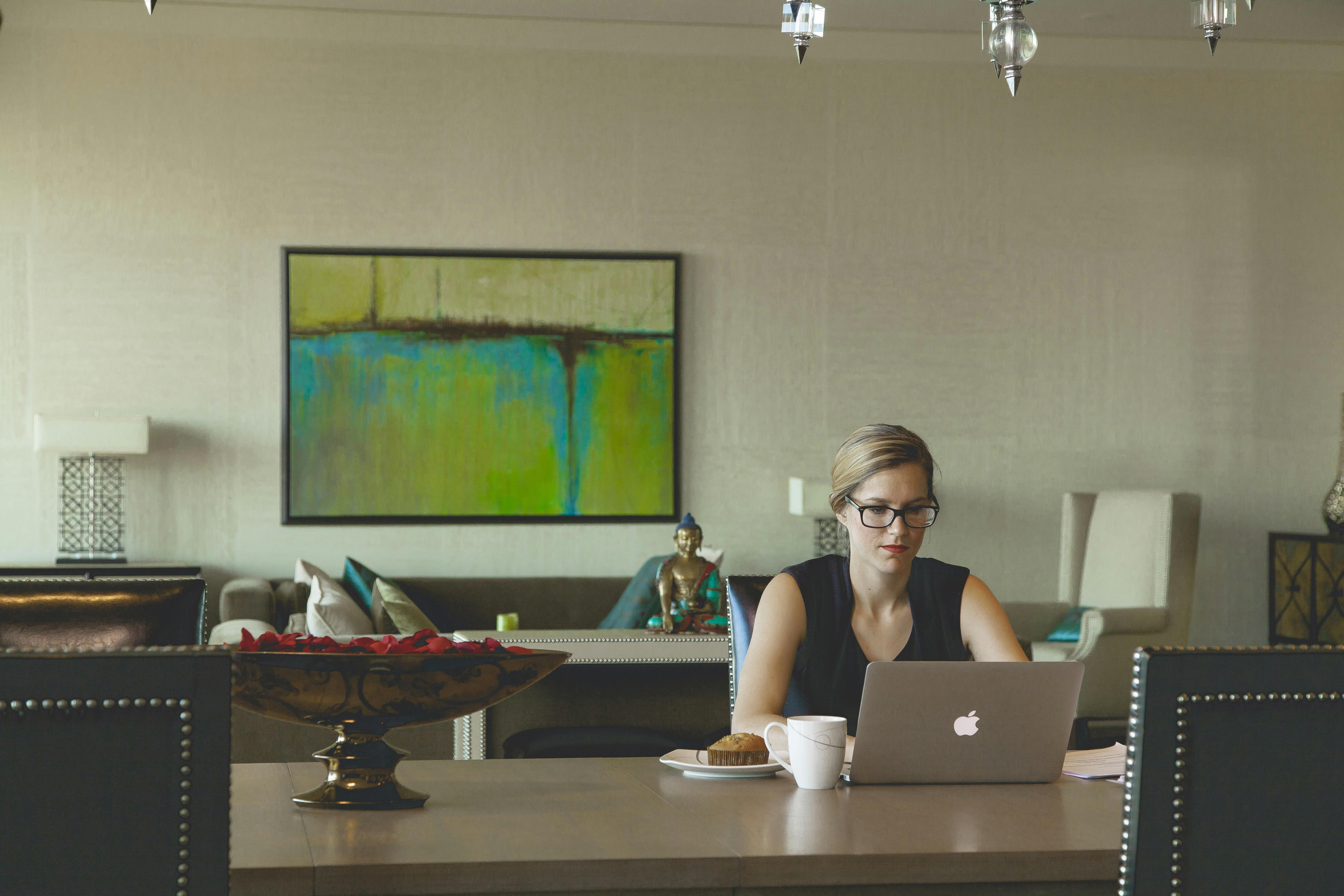 Free stock photo of person, woman, coffee, apple