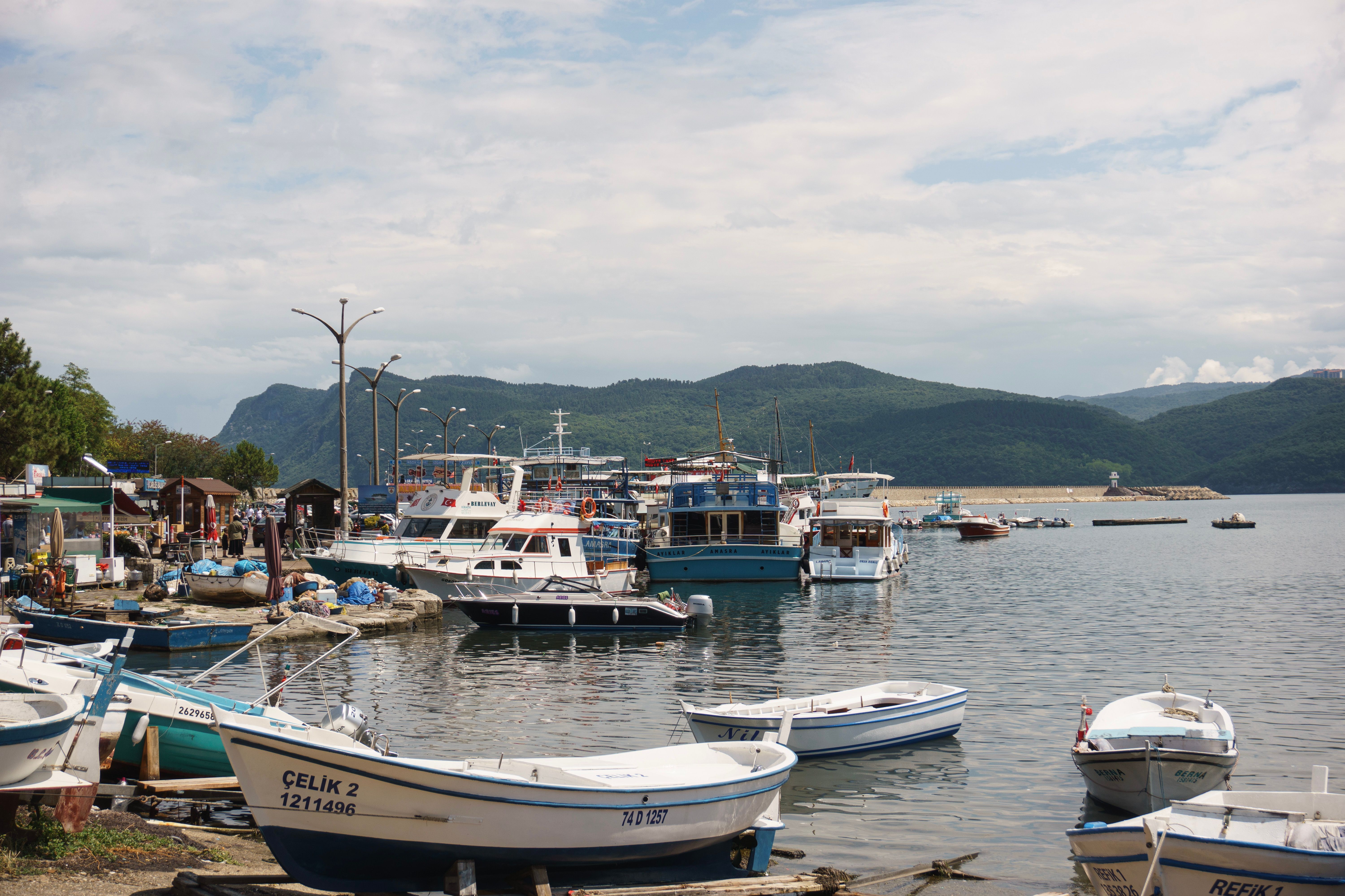 A group of boats docked at a harbor · Free Stock Photo