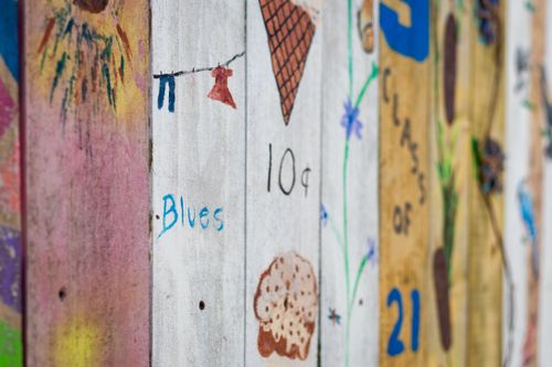 Free Mississippi Fence Boards Blues Bay St Louis Stock Photo