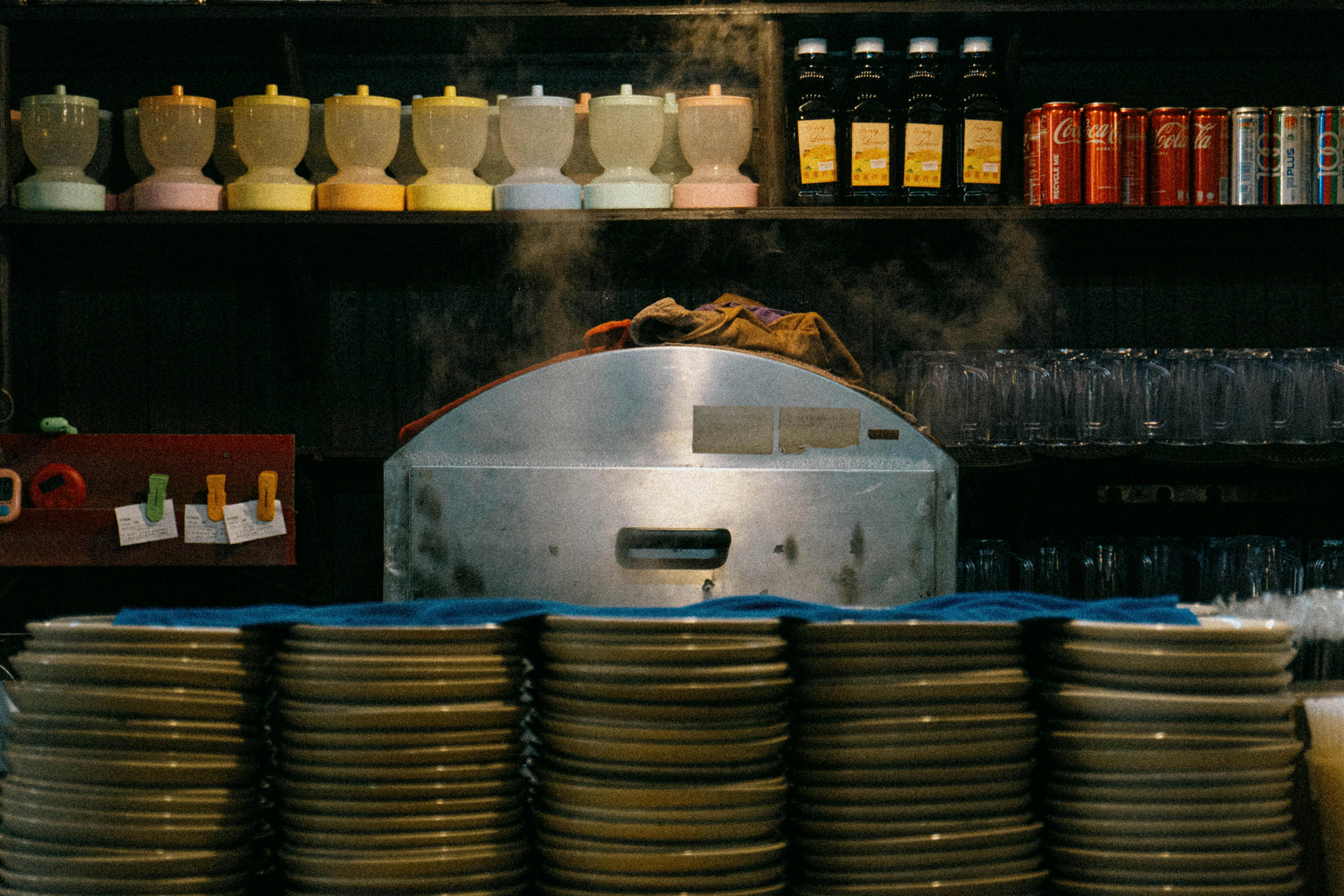 a pizza oven in a restaurant