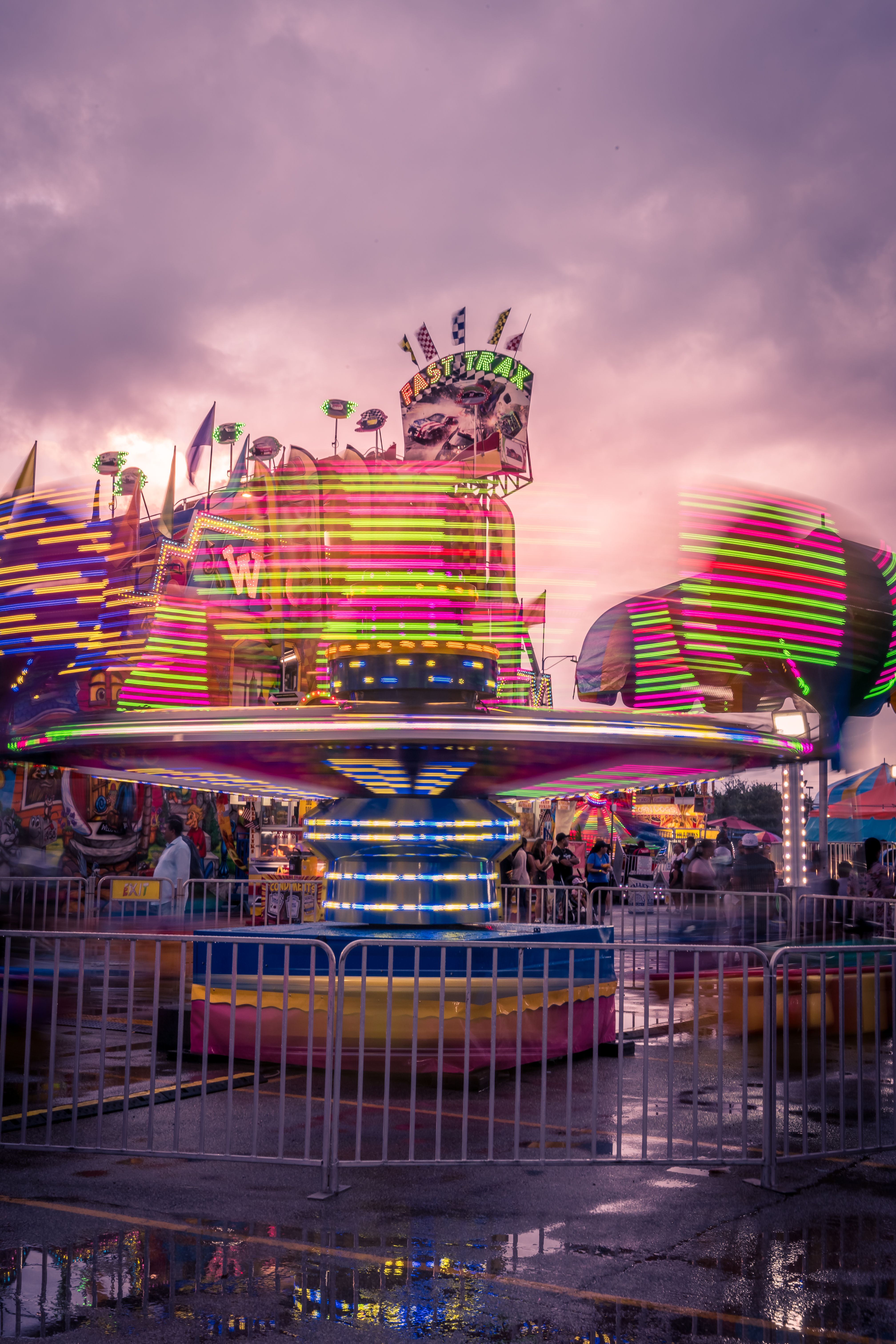 Silhouette Photography of People in Front of a Circus Ride · Free Stock ...