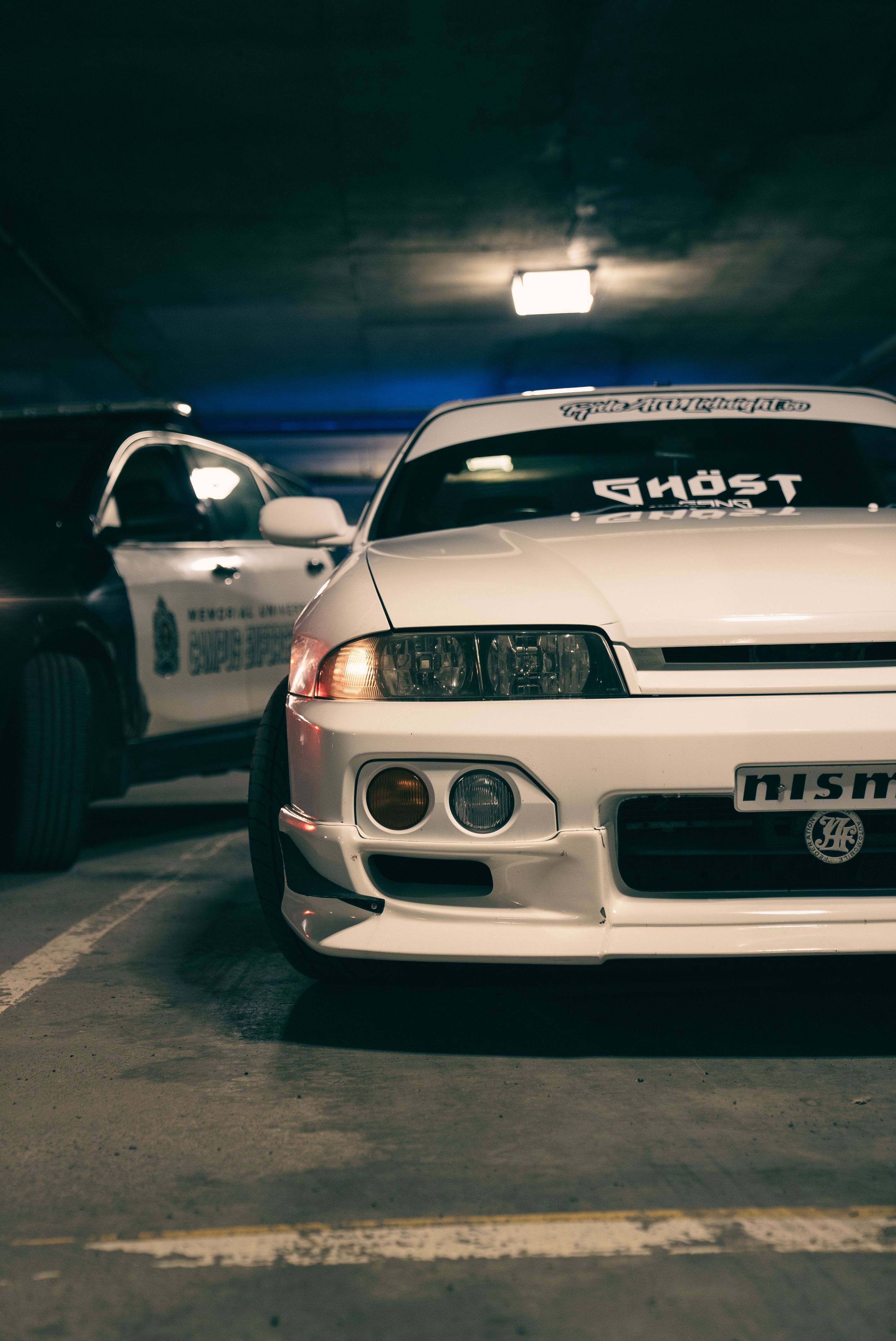 Nissan GT-R on the Parking Lot at Night · Free Stock Photo