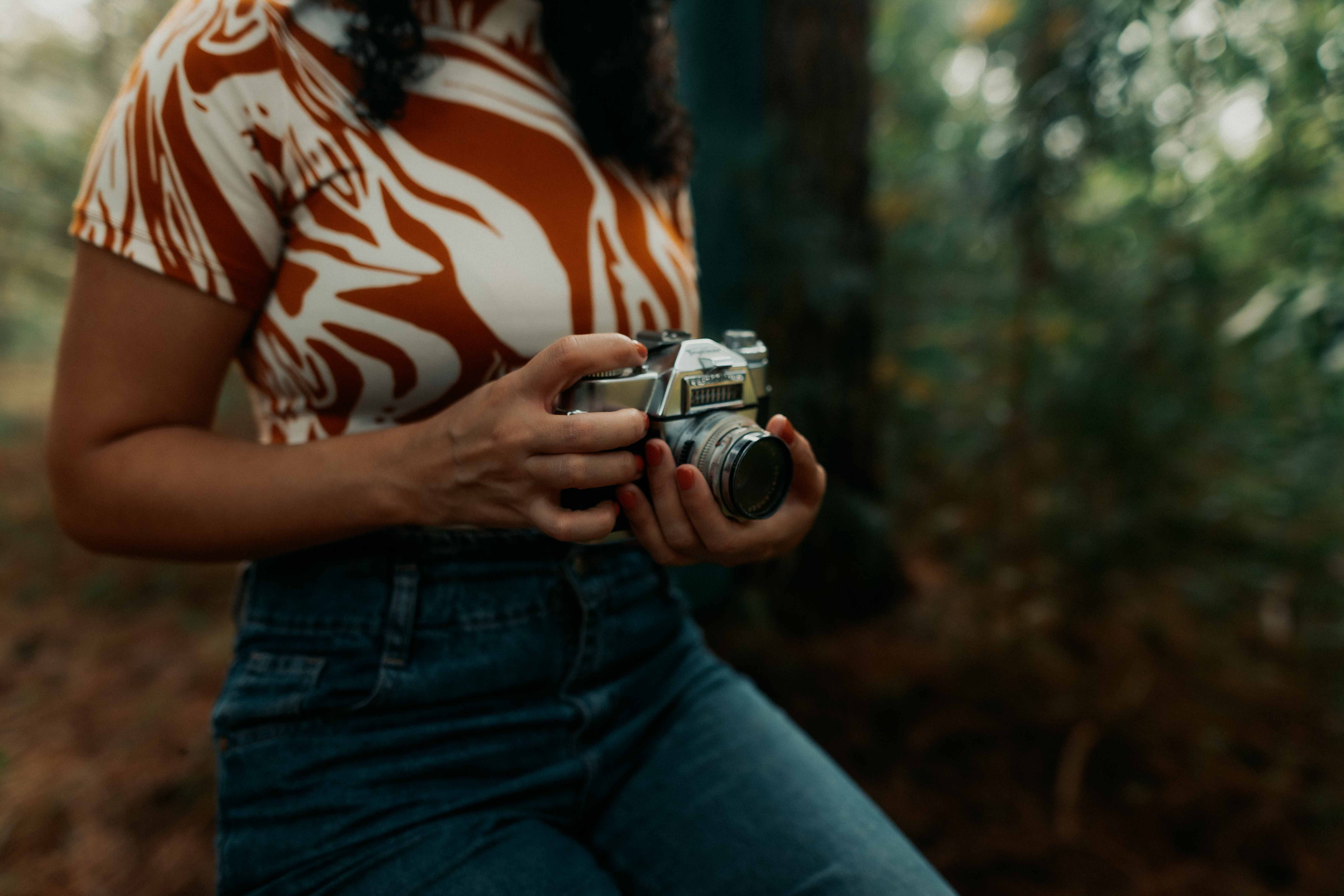 Lukita Maxwell with an analog camera