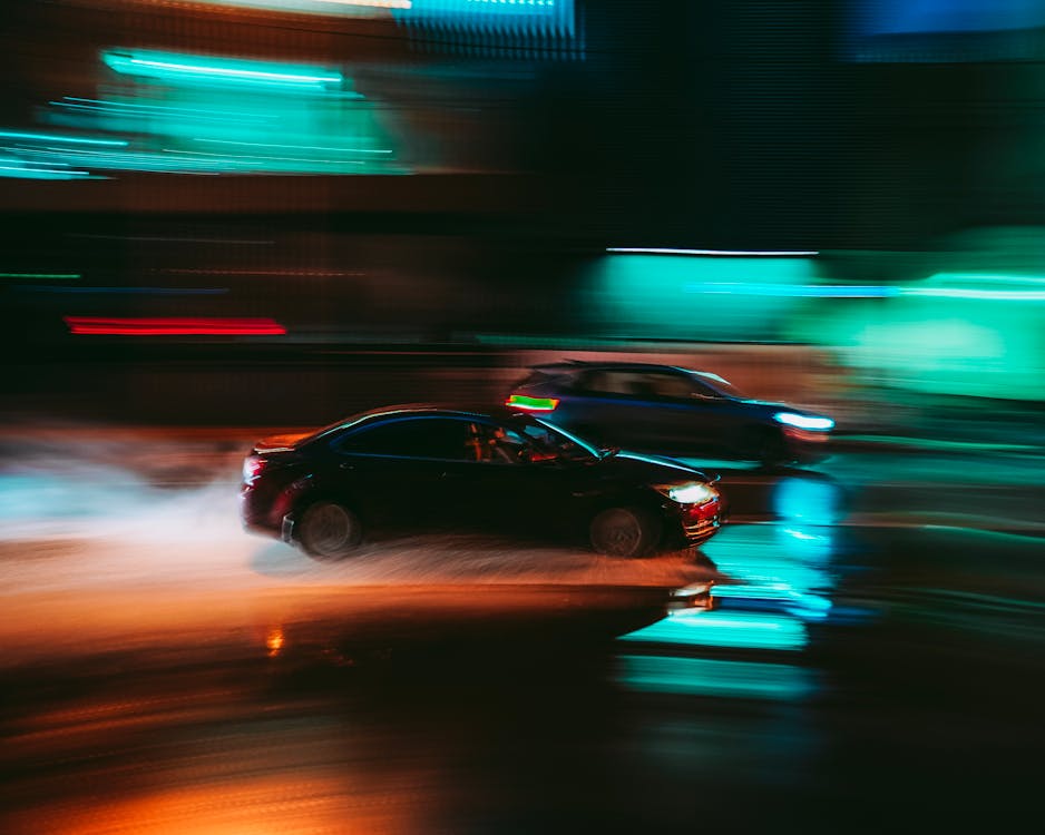 Free Two Fast Cars Stock Photo