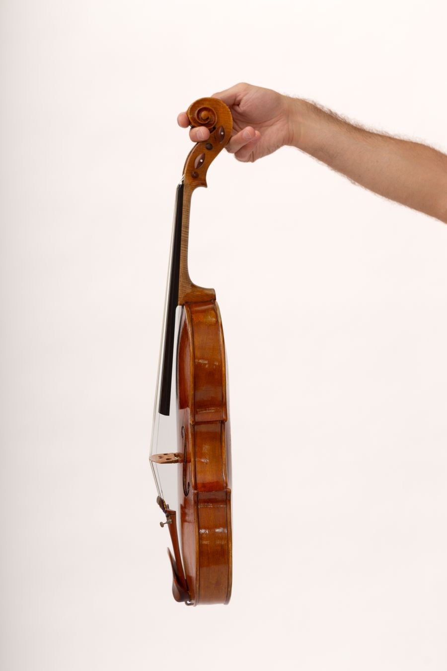 A viola held from the side