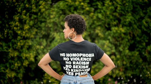 Woman Wearing Statement Shirt