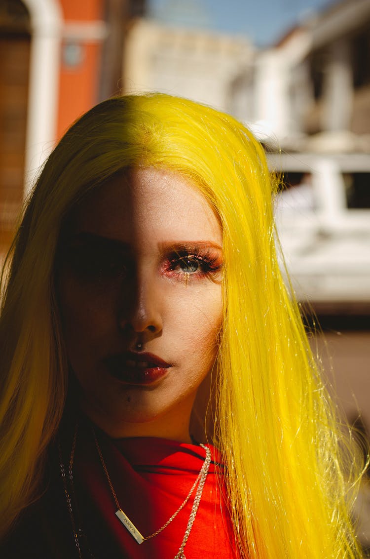 Photo Of Woman With Yellow Hair