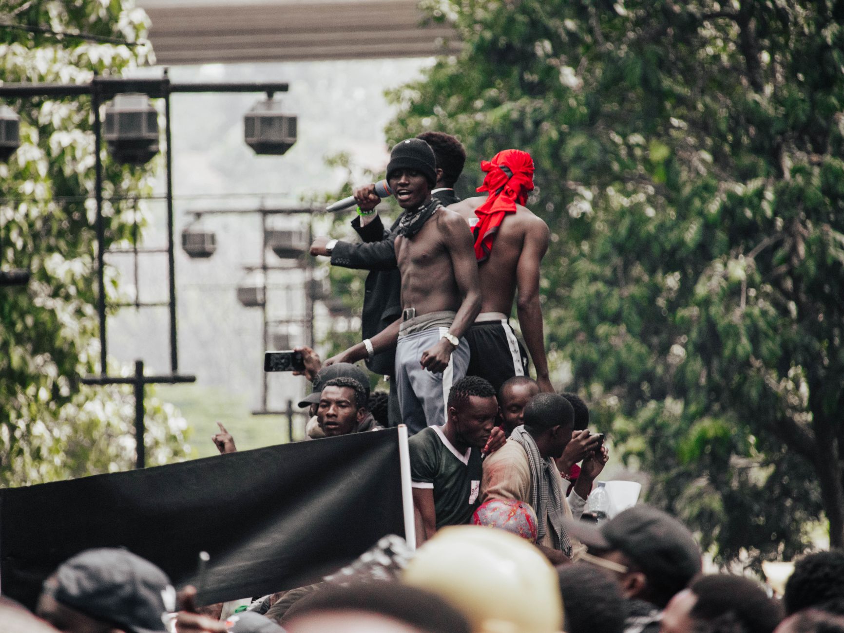 Crowd on the lawns at Ngong Racecourse during an afternoon music festival in Nairobi