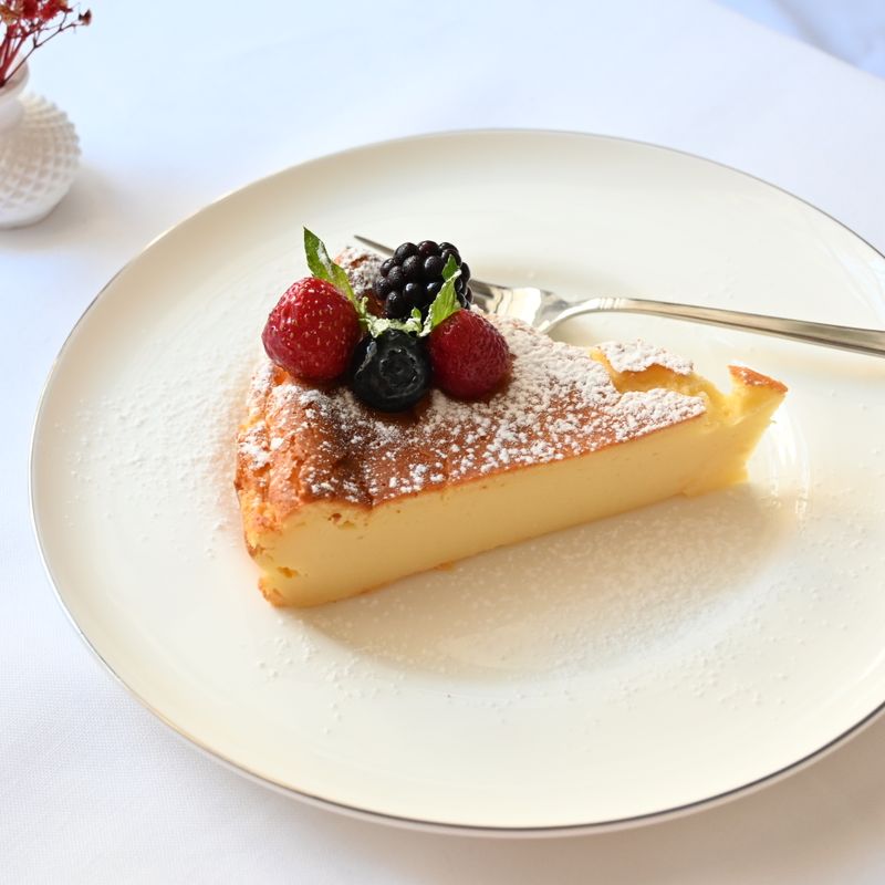 Rose Water Custard Cake