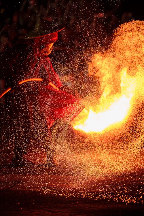 Monday Flames Fire Performance at Night · Free Stock Photo