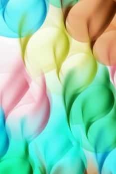 Vivid Abstract Art with Flowing Shapes and Soft Pastels. Perfect Dynamic Background.