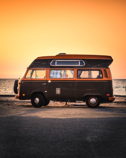 Van Parked On Shore