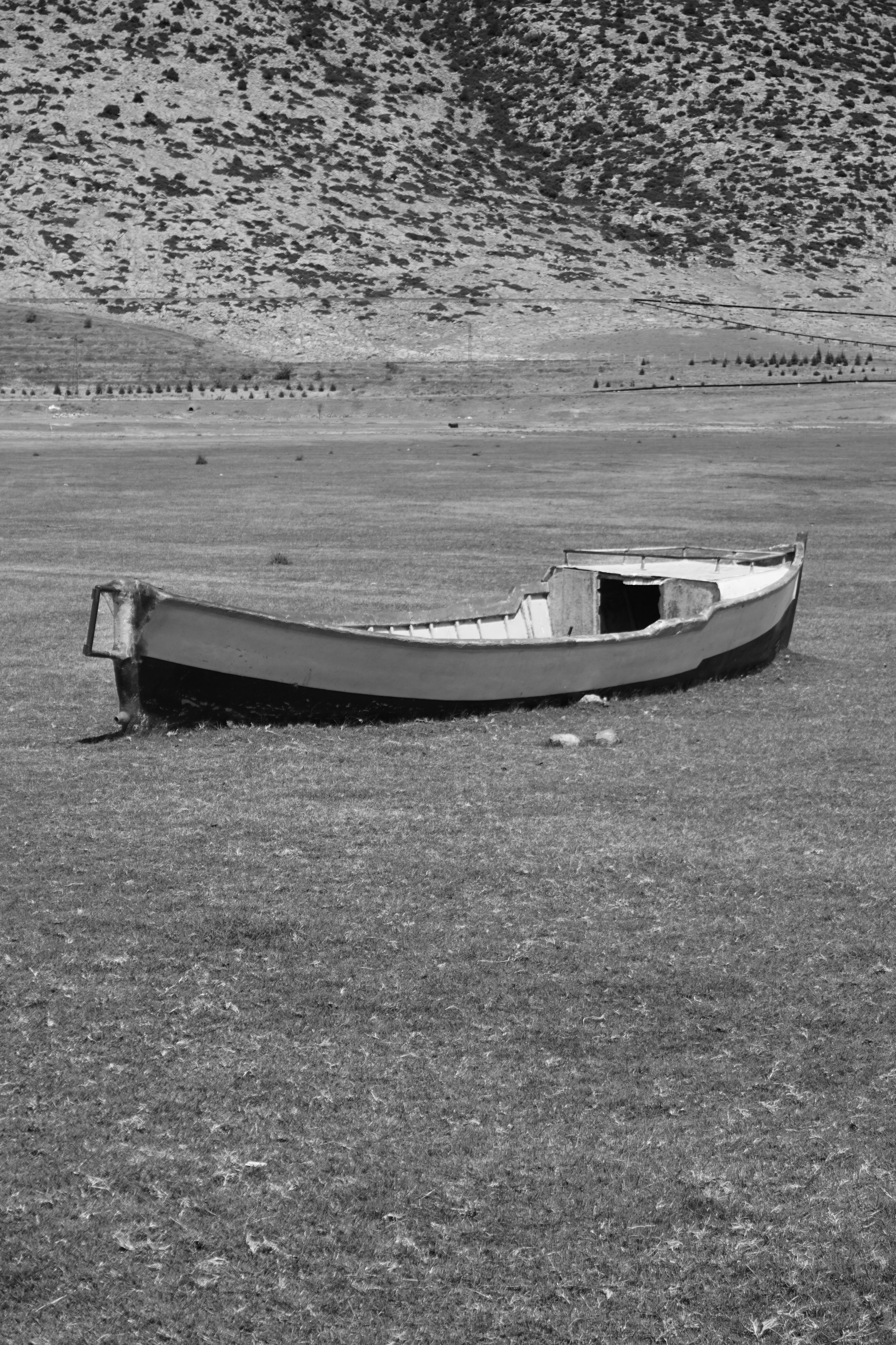 A boat in the middle of a field · Free Stock Photo