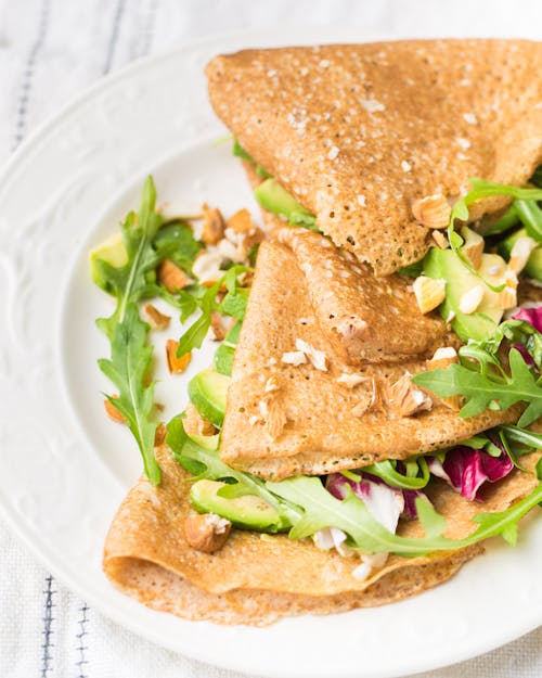 Free Food in Plate Stock Photo