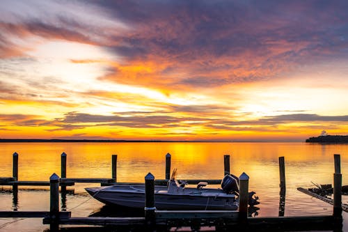 Photo of Speed Boat During Dawn