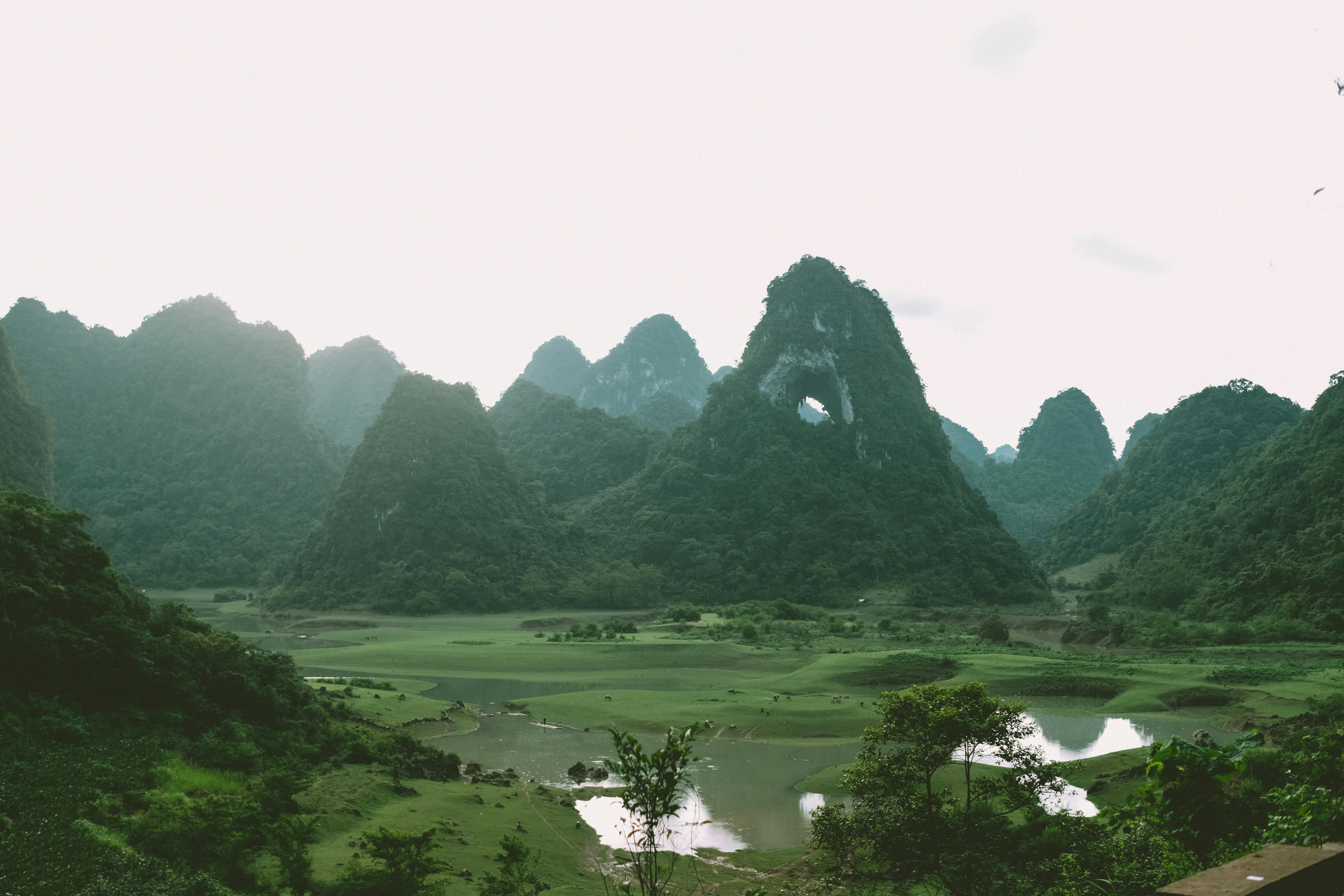 a view of mountains and water in china