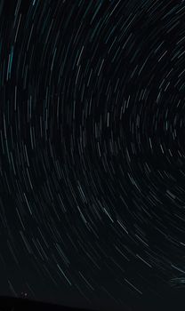 Captivating star trails sweeping across the night sky of Ankara, creating a mesmerizing cosmic pattern.