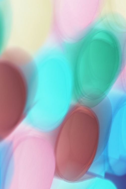 Free Vibrant abstract image featuring soft blurred colorful lights in a unique composition. Stock Photo