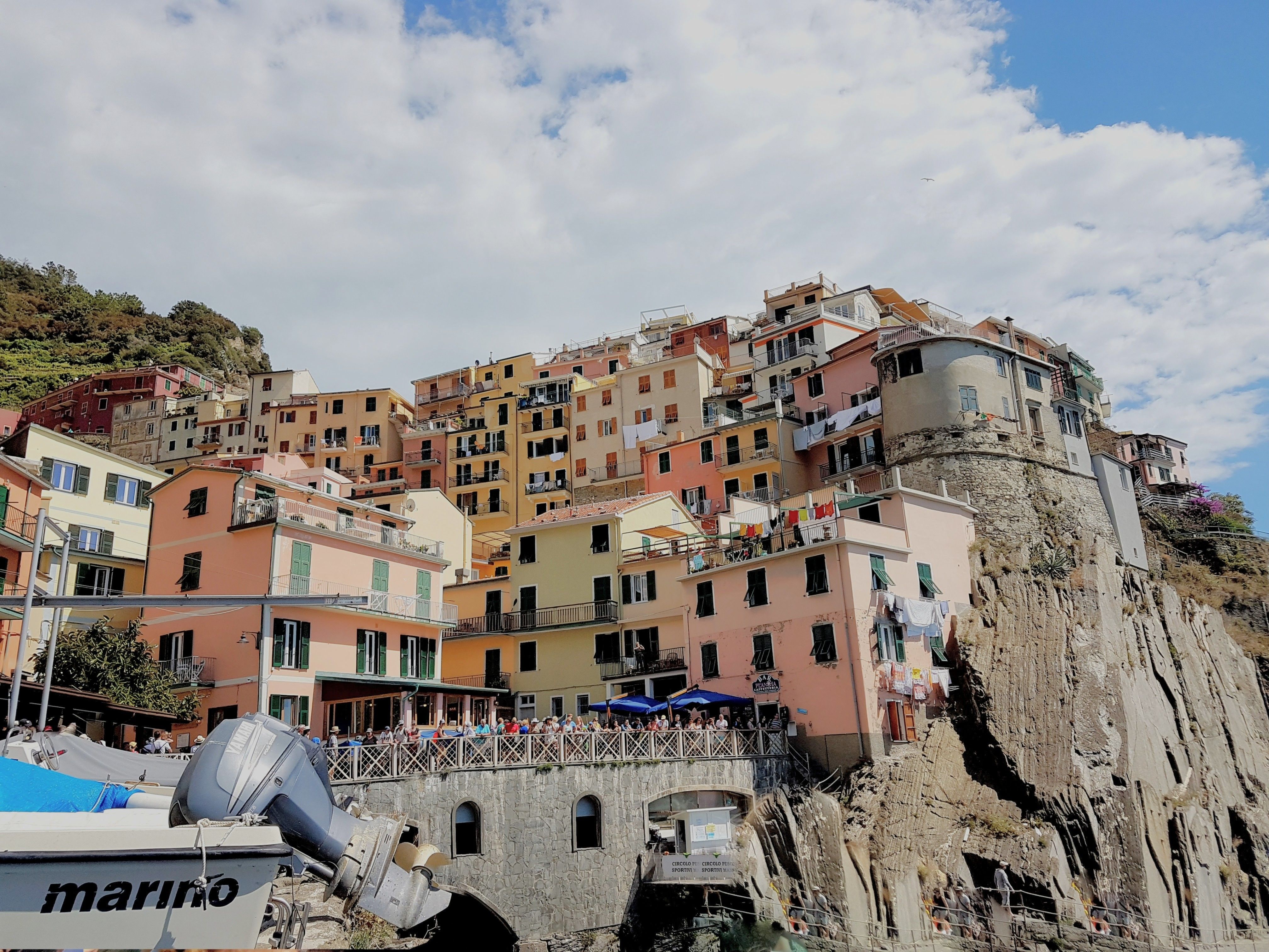 Vibrant cliffside homes overlooking the sea in picturesque Cinque Terre, Italy. Vibrant cliffside homes overlooking the sea in picturesque Cinque Terre, Italy.