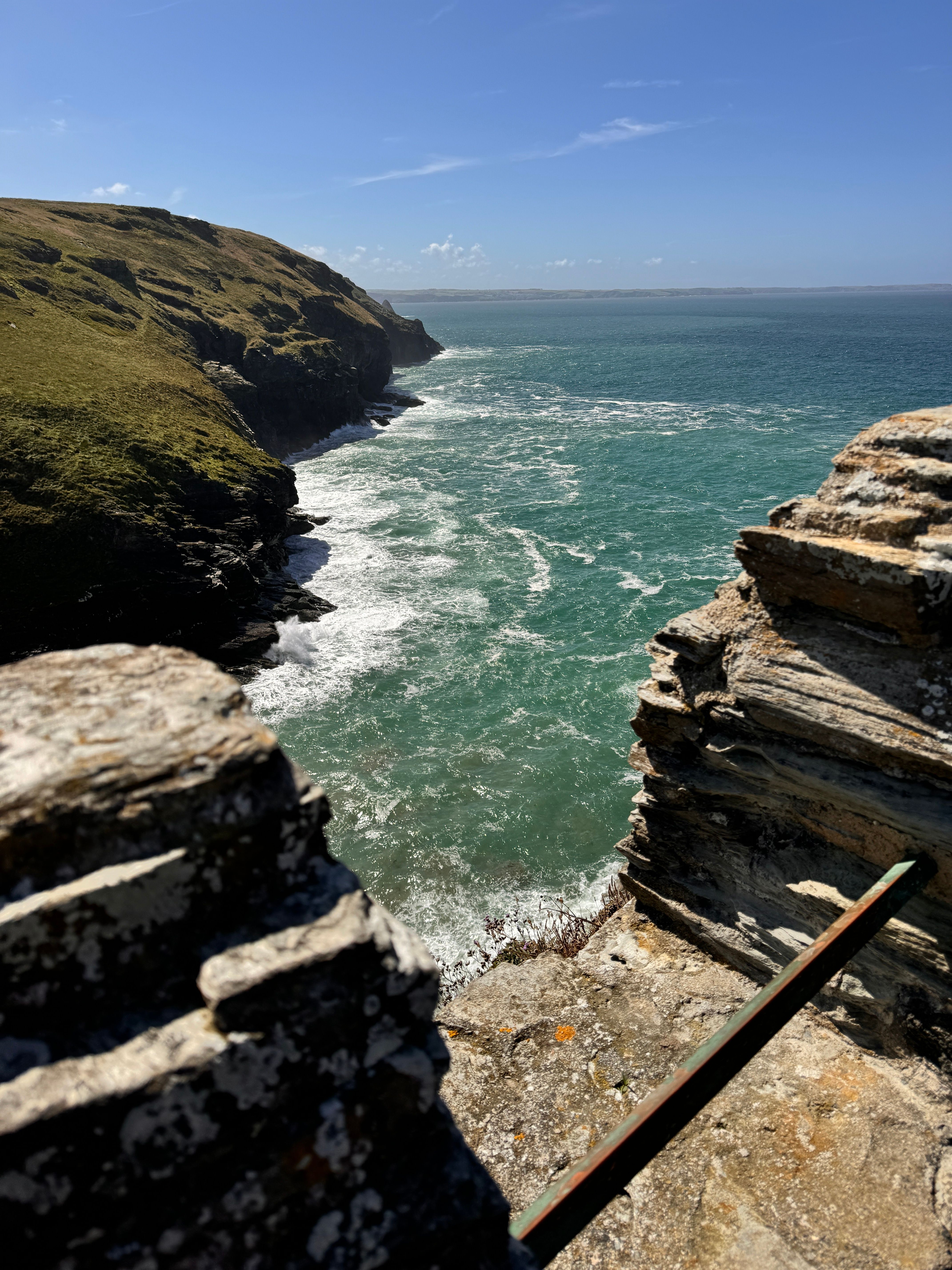 Cliffs and waters of Tintagel, England