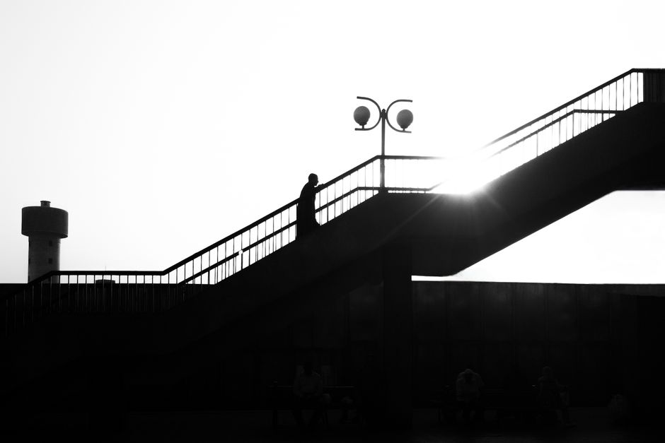 Modern Cairo Metro station in Egypt with commuters