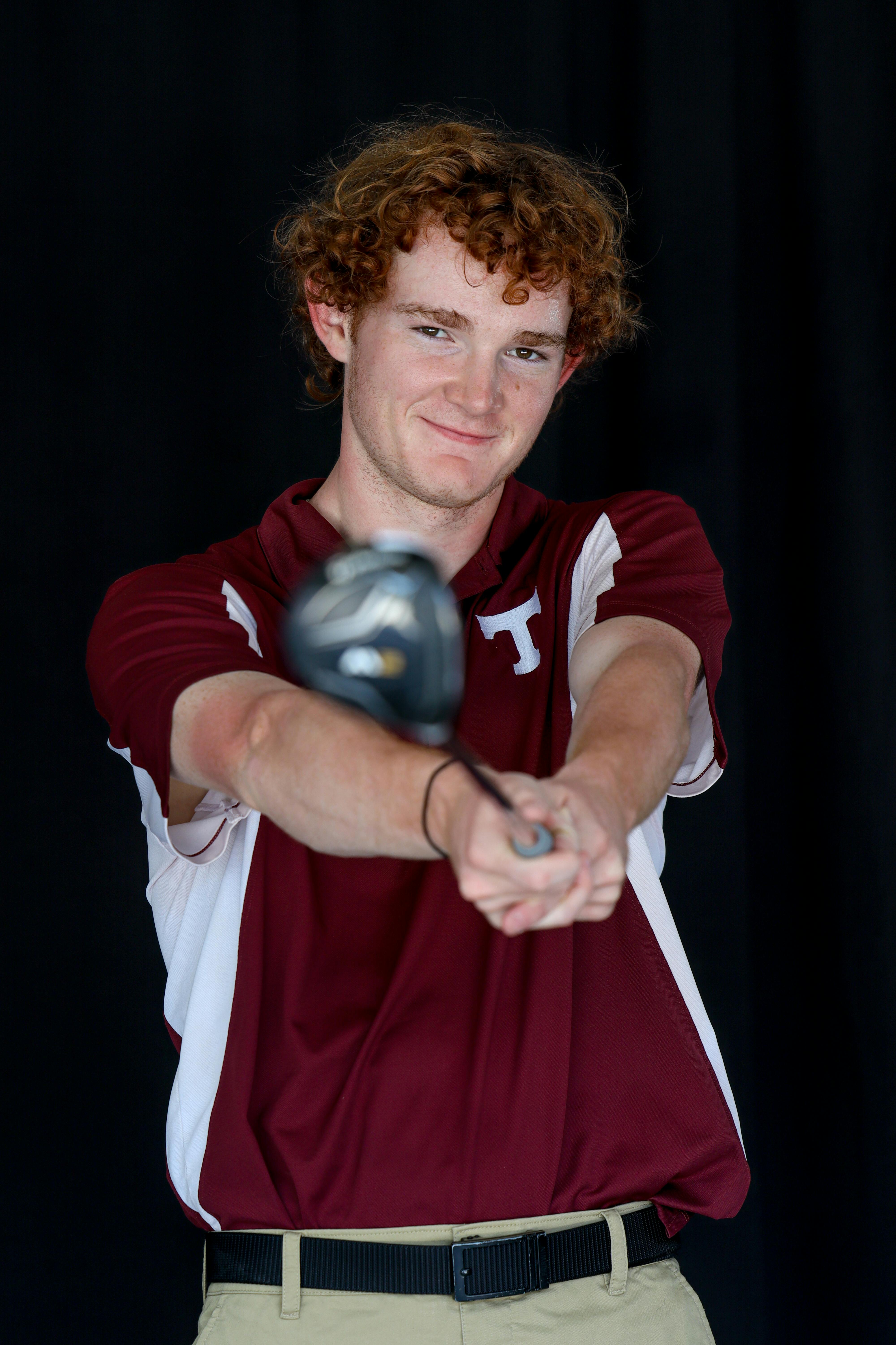 sunday red golf shirt