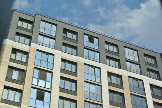 Contemporary apartment building in St. Petersburg showcasing modern design and architecture.