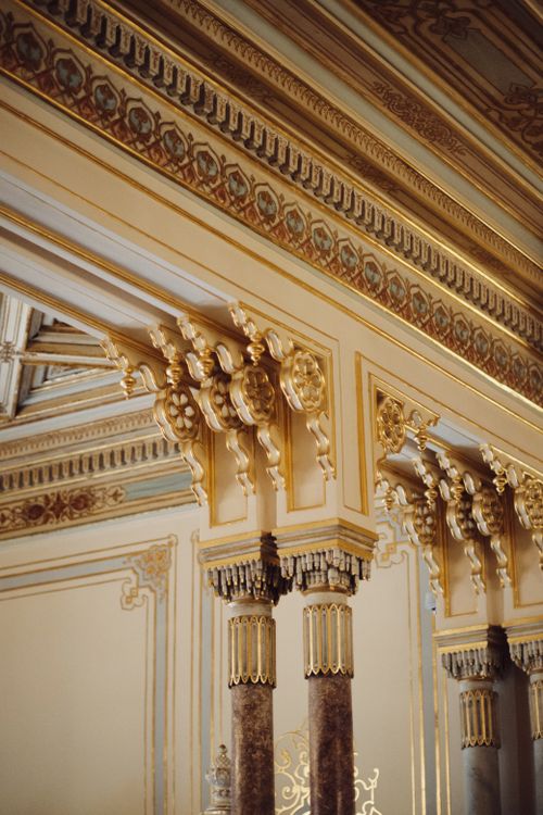 Free Explore intricate Ottoman architecture with gold and marble details in İstanbul. Stock Photo