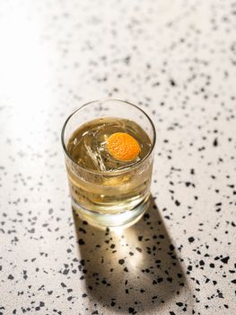 A close-up of crystal clear ice cubes created using directional freezing in a home cooler.