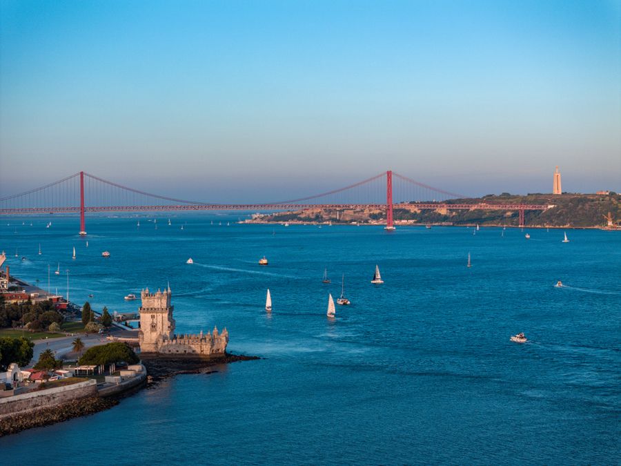 Lisbon Portugal city and Belém Tower