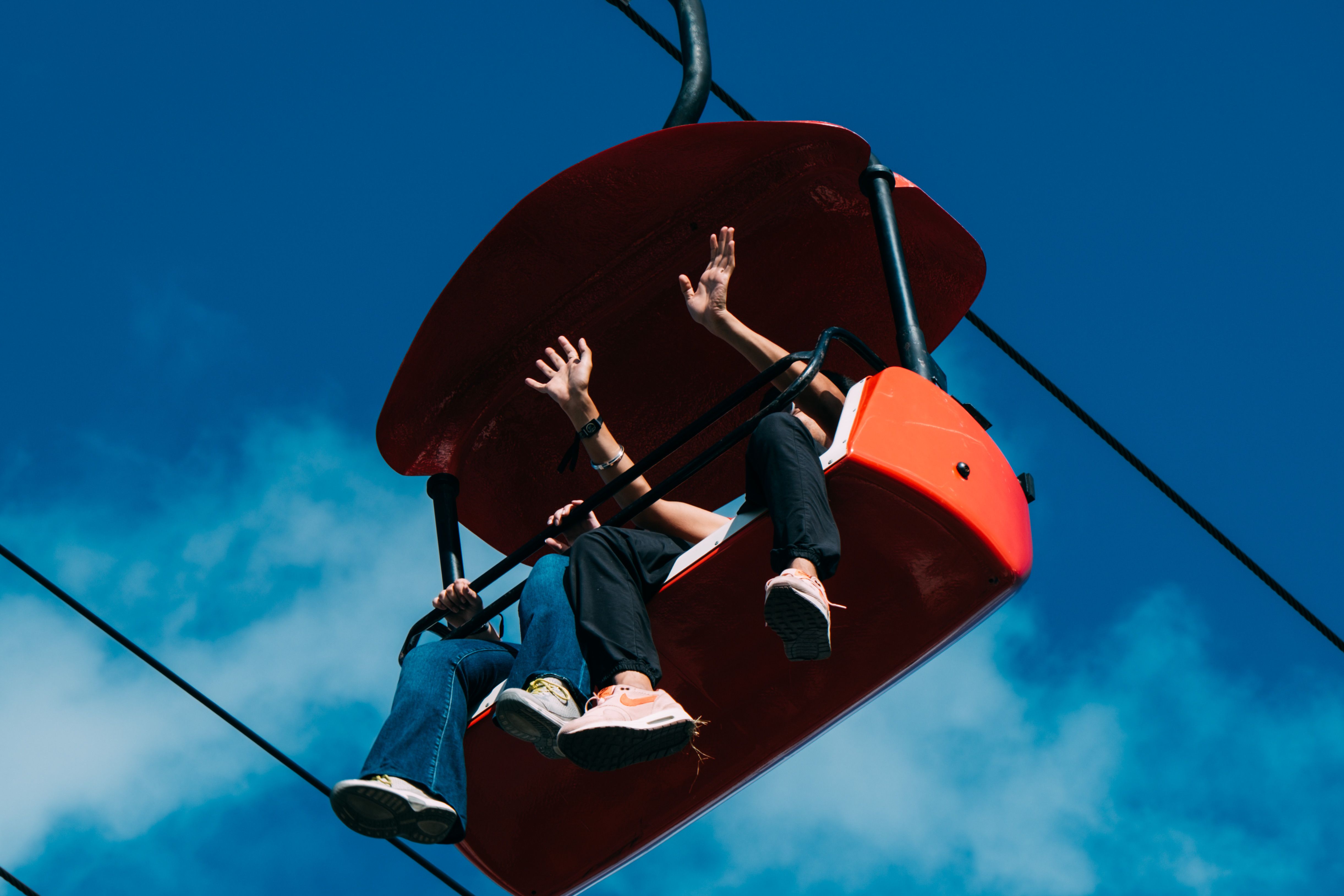 Two people on a gondola ride · Free Stock Photo