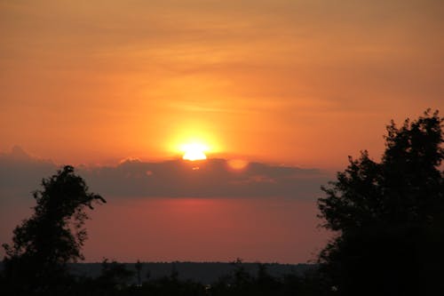 Free stock photo of sunset